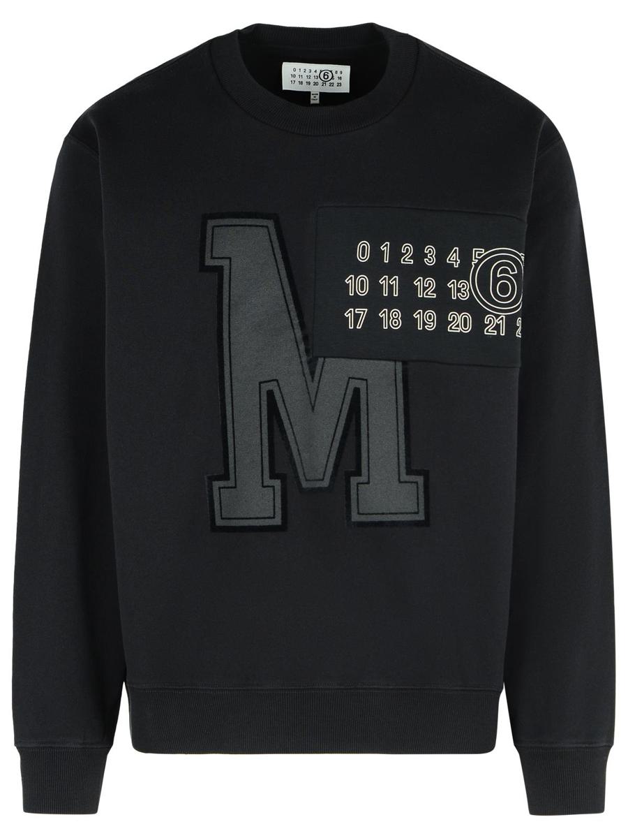 MM6 Maison Margiela Black Cotton Sweatshirt