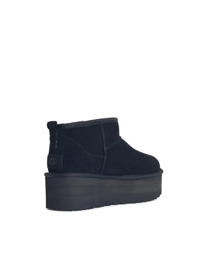 UGG 'Classic Ultra Mini Platform' Black Suede Boots
