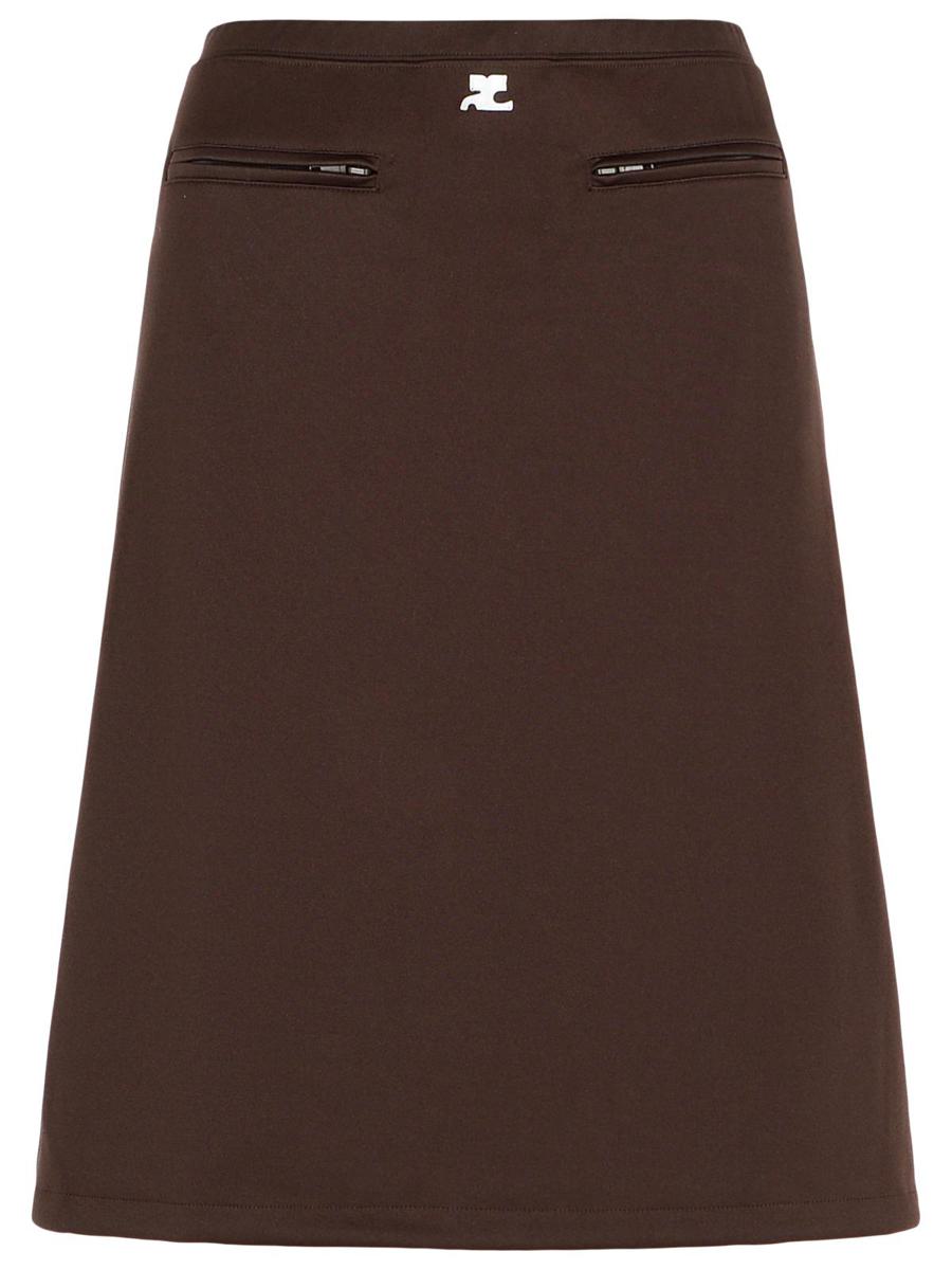 Courrèges Brown Polyester Skirt