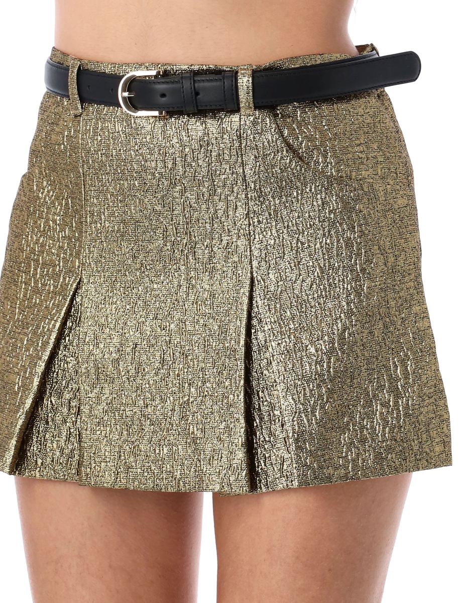 Self-Portrait Metallic Jacquard Skort