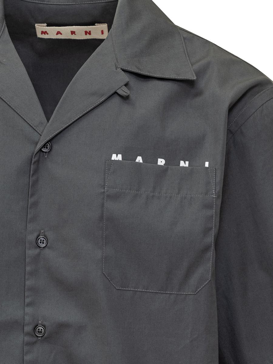Marni Grey Shirt With Marni Logo