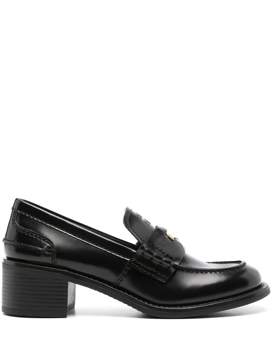 Miu Miu Brushed Leather Penny Loafers