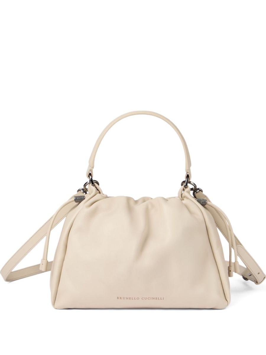 Brunello Cucinelli Bucket Mellow Small Leather Handbag