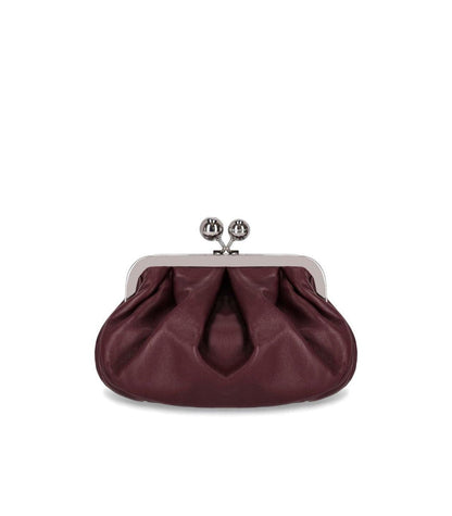 Weekend Max Mara Pasticcino Prati Small Burgundy Clutch