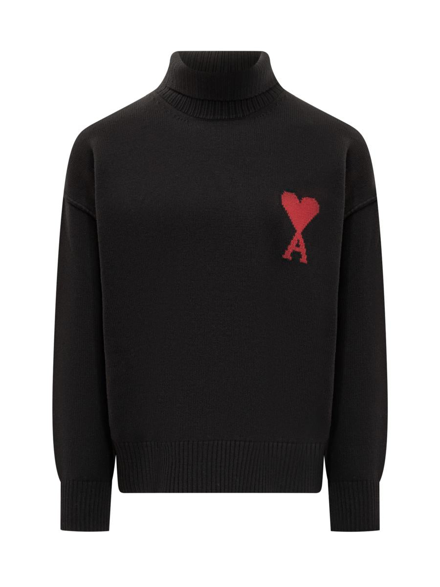 AMI Paris Ami Alexandre Mattiussi Men'S Turtleneck With Heart Logo