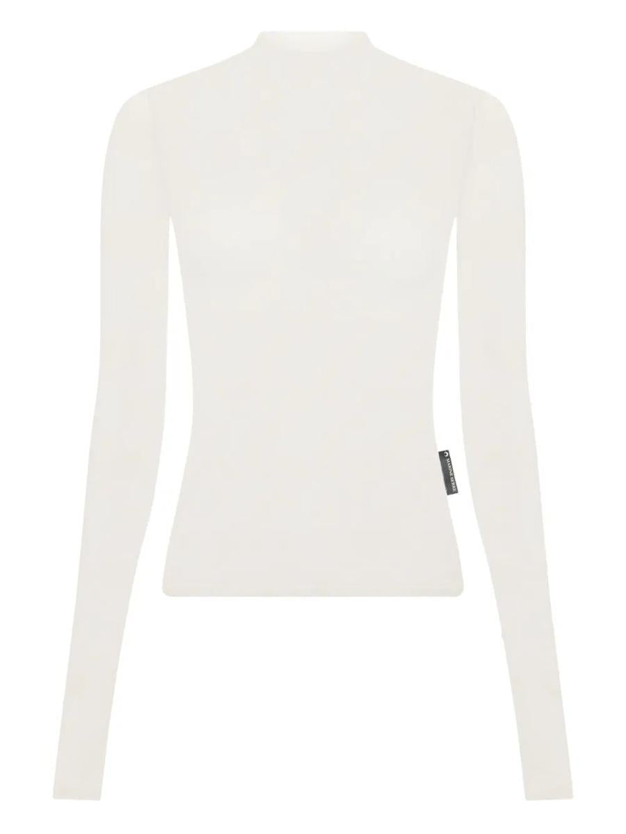 Marine Serre Recycled Mesh Flock Ss Highneck Top