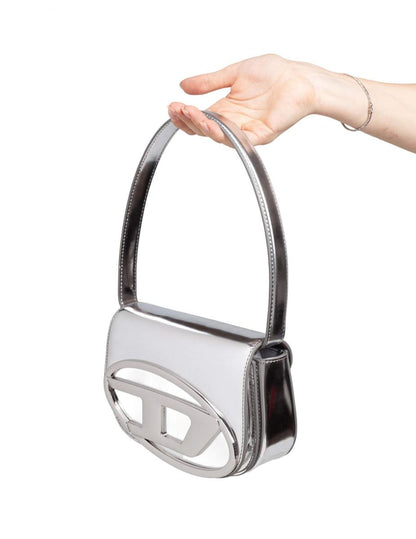 Diesel Structured Bag In Mirrored Leather