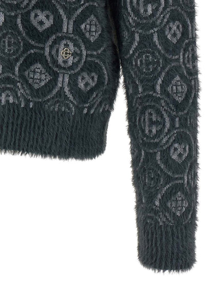 Casablanca 'Fluffy Monogram' Sweater
