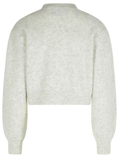 Rotate Birger Christensen Light Grey Alpaca Blend Cardigan