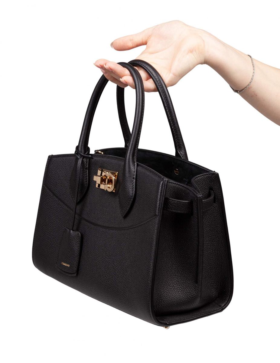 Salvatore Ferragamo Hammered Leather Handbag