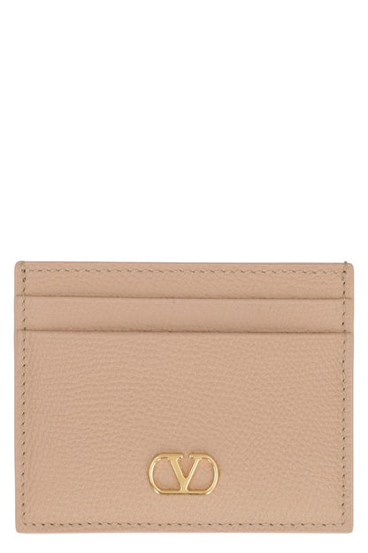 Valentino Garavani Vlogo Signature Leather Card Holder
