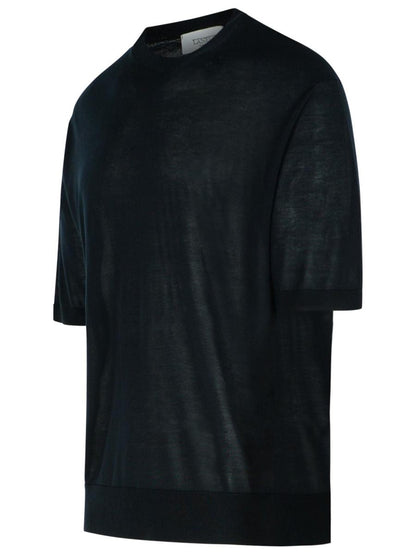 Laneus Black Lyocell Sweater