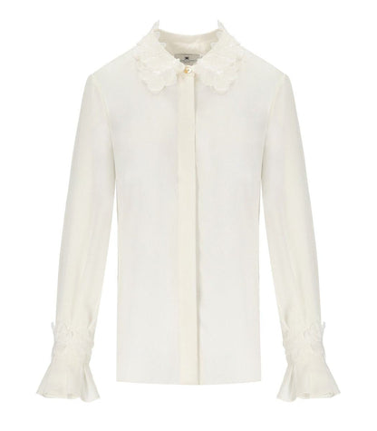 Elisabetta Franchi Ivory Georgette Shirt