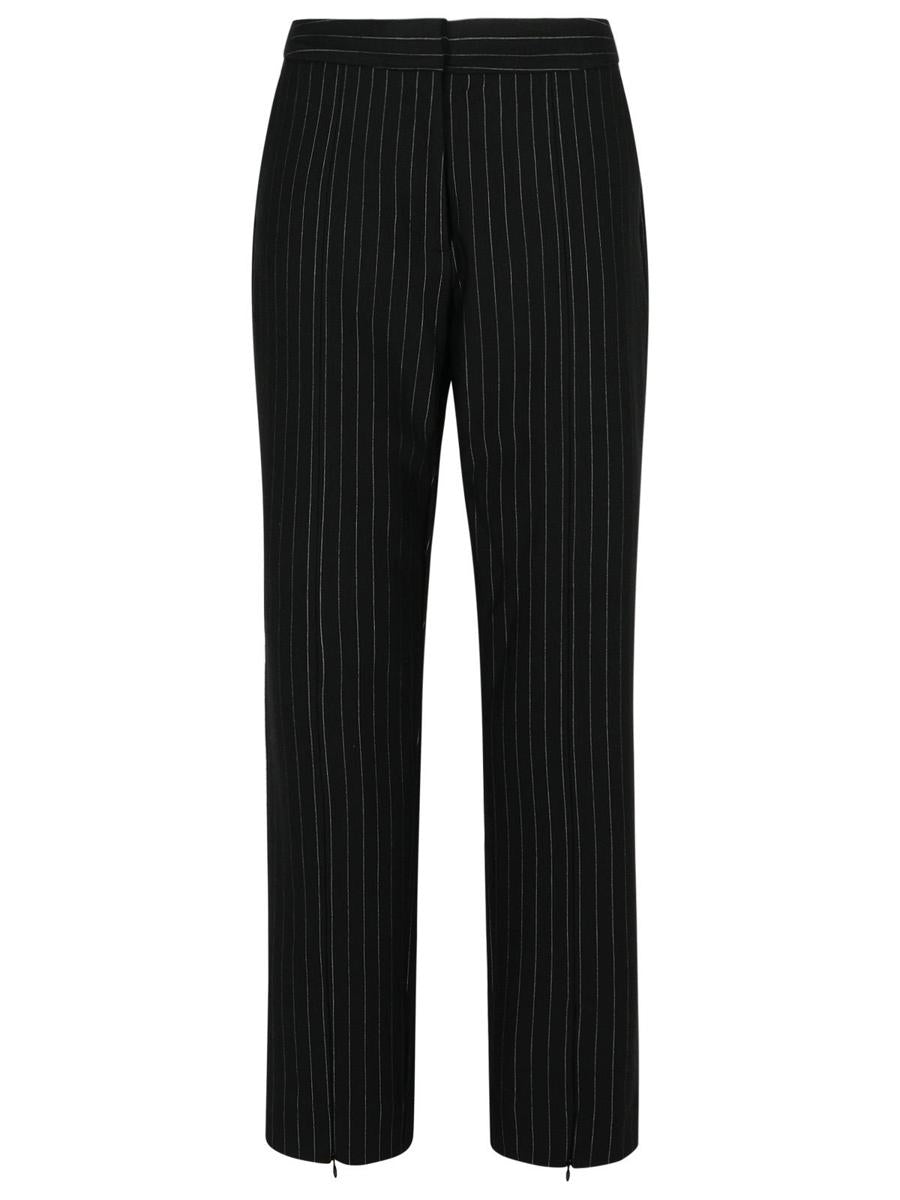 Ganni Black Viscose Blend Trousers