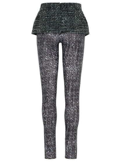 Diesel Two-Tone Polyester Blend Leggings
