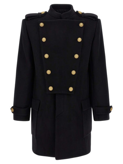 Balmain Removable Plastron Coat