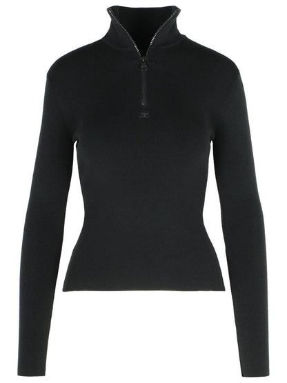Courrèges Black Merino Wool Sweater