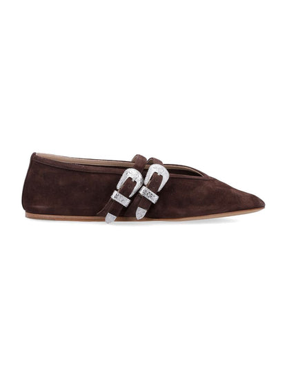Le Monde Beryl Claudia Ballet Slippers Chocolate Suede