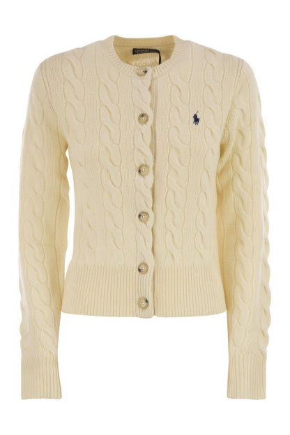 Polo Ralph Lauren Wool And Cashmere Cable Knit Cardigan