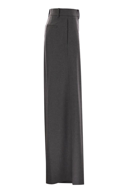 Herno Resort Trousers In Melange Fabric