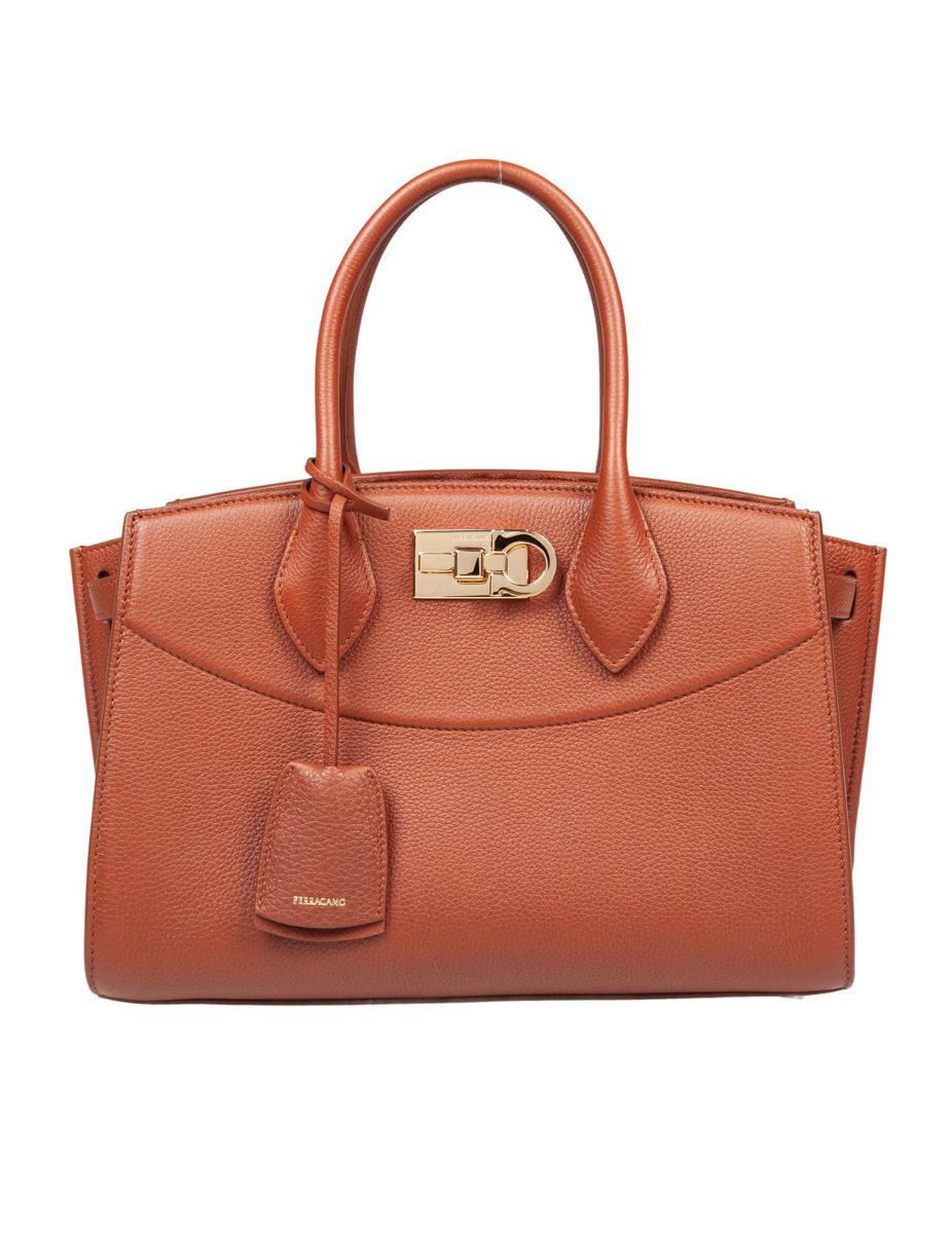 Salvatore Ferragamo Hammered Leather Handbag