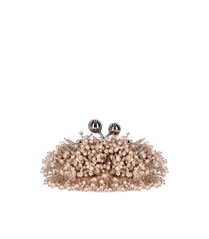 Weekend Max Mara Pasticcino Dotto Nano Pink Clutch