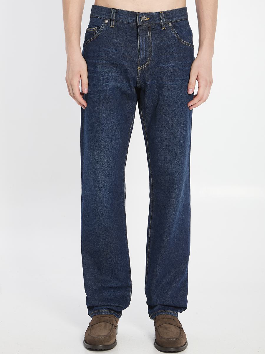Denim Pants With Plaque