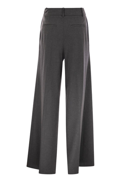 Herno Resort Trousers In Melange Fabric