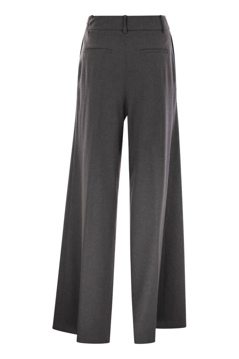 Herno Resort Trousers In Melange Fabric