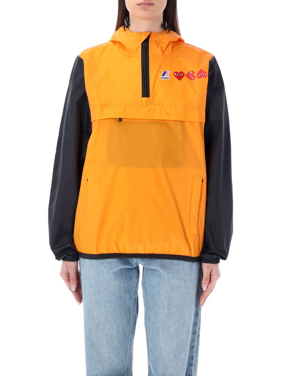 Comme Des Garçons Play Bicolor Waterproof Hooded Jacket