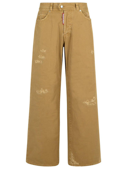 DSQUARED2 '9 To 5' Beige Cotton Pants