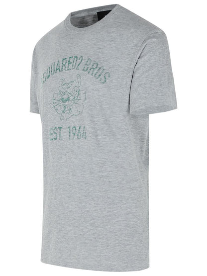 DSQUARED2 Gray Cotton T-Shirt