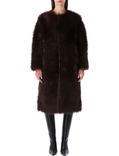 Urbancode Faux Fur Coat With Suede Interior