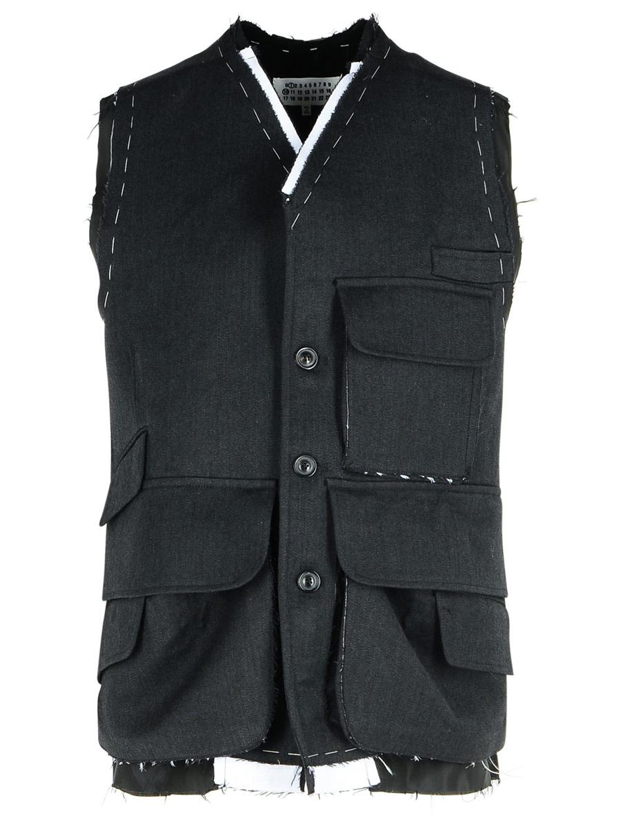 Maison Margiela Dark Grey Wool Vest