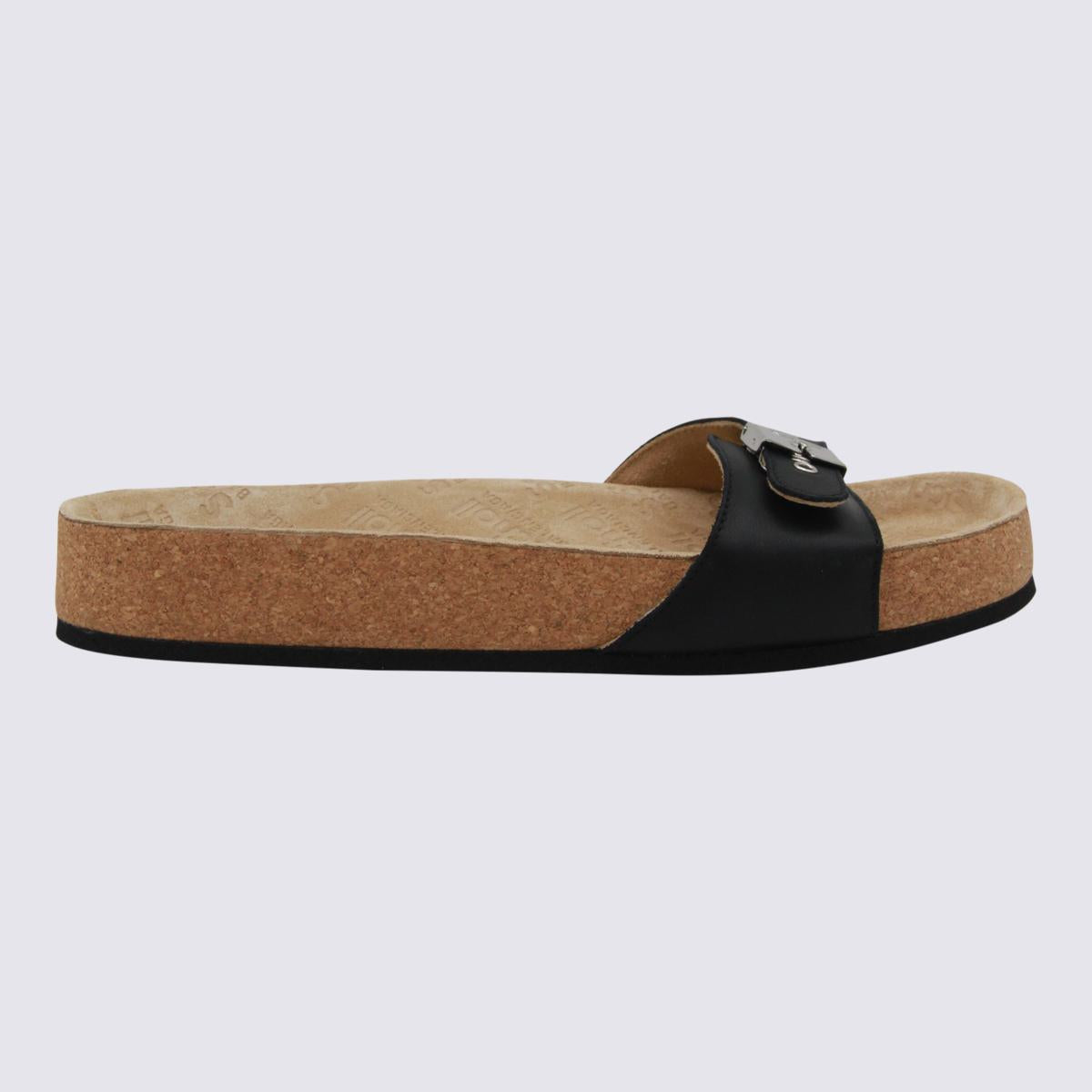 Balenciaga Black Scholl Flats