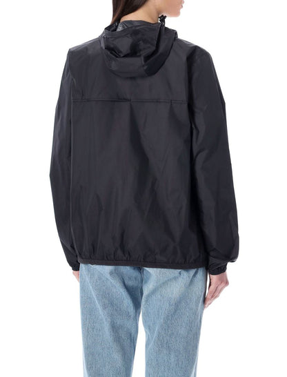 Comme Des Garçons Play Bicolor Waterproof Zip Jacket With Hood