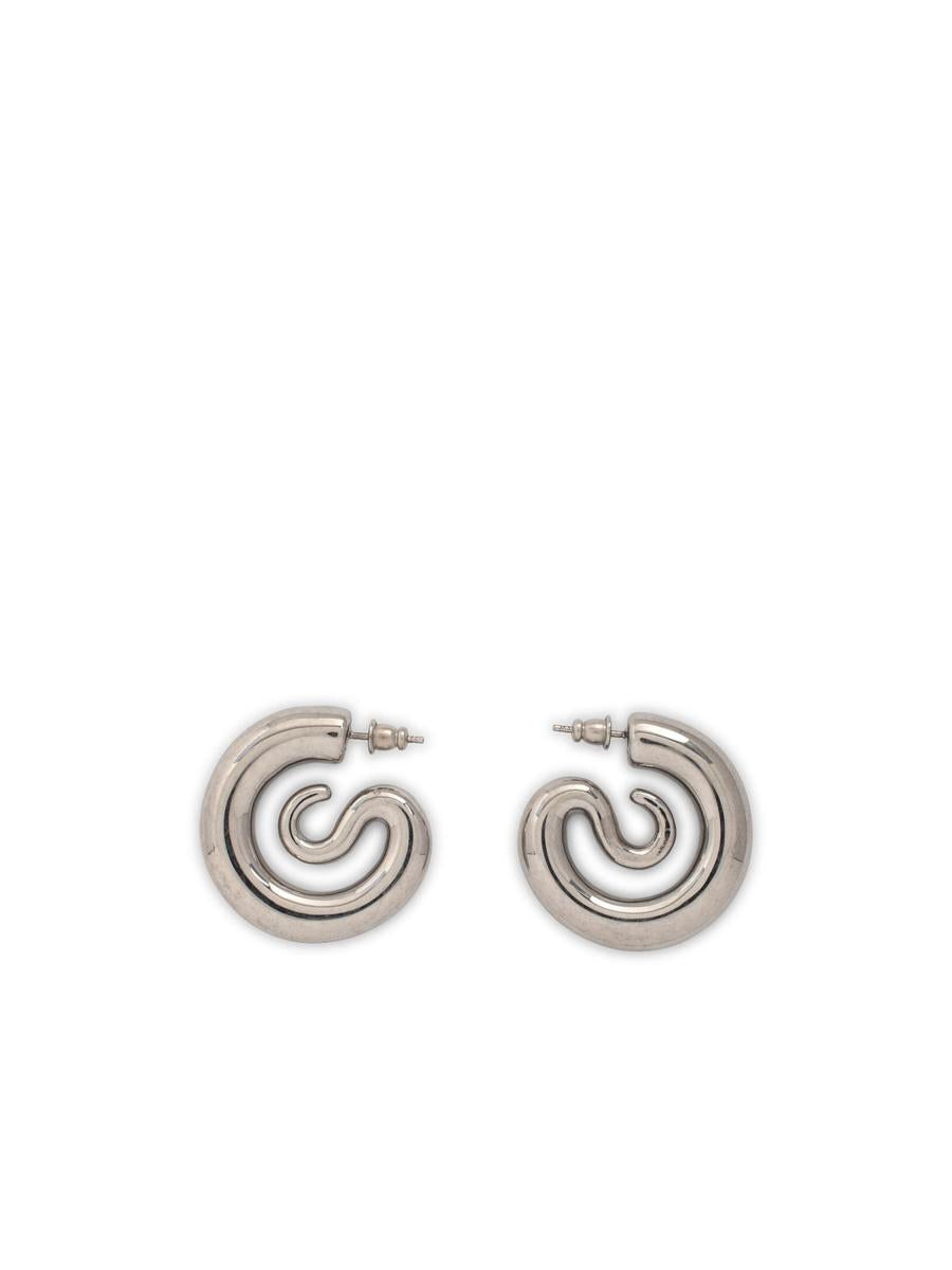 Panconesi Silver 'Serpent Hoops Small' Earrings