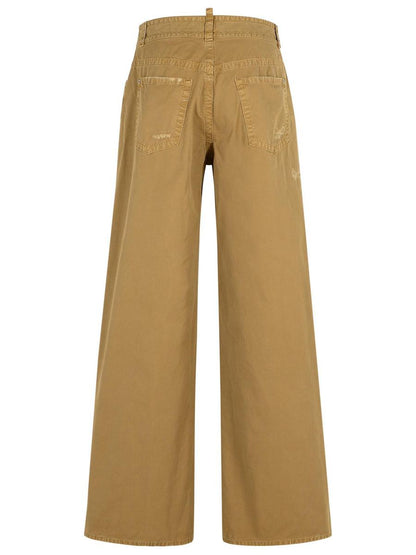 DSQUARED2 '9 To 5' Beige Cotton Pants