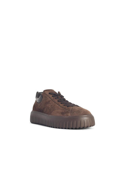 Hogan 'H-Stripes' Brown Suede Sneakers