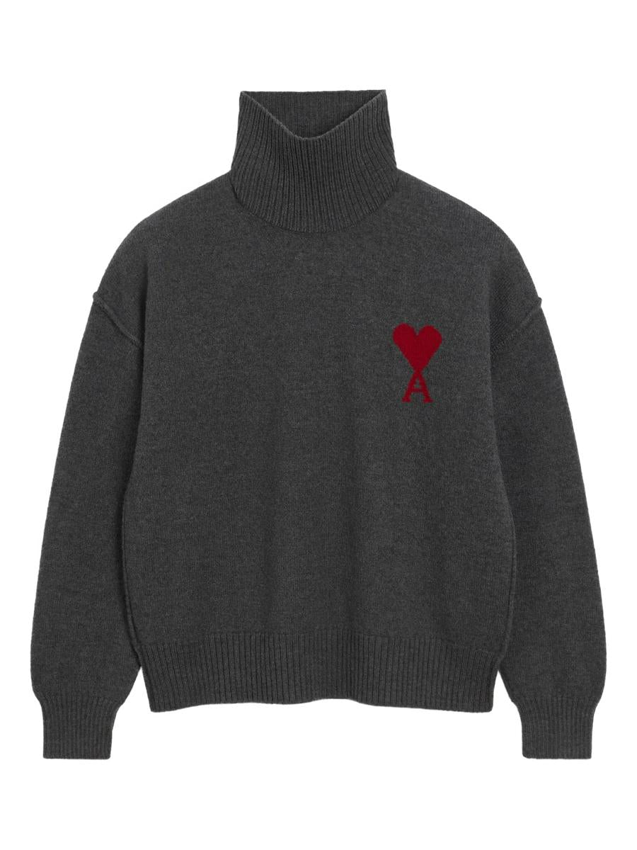AMI Paris Sweater Adc Funnel Neck Clothing