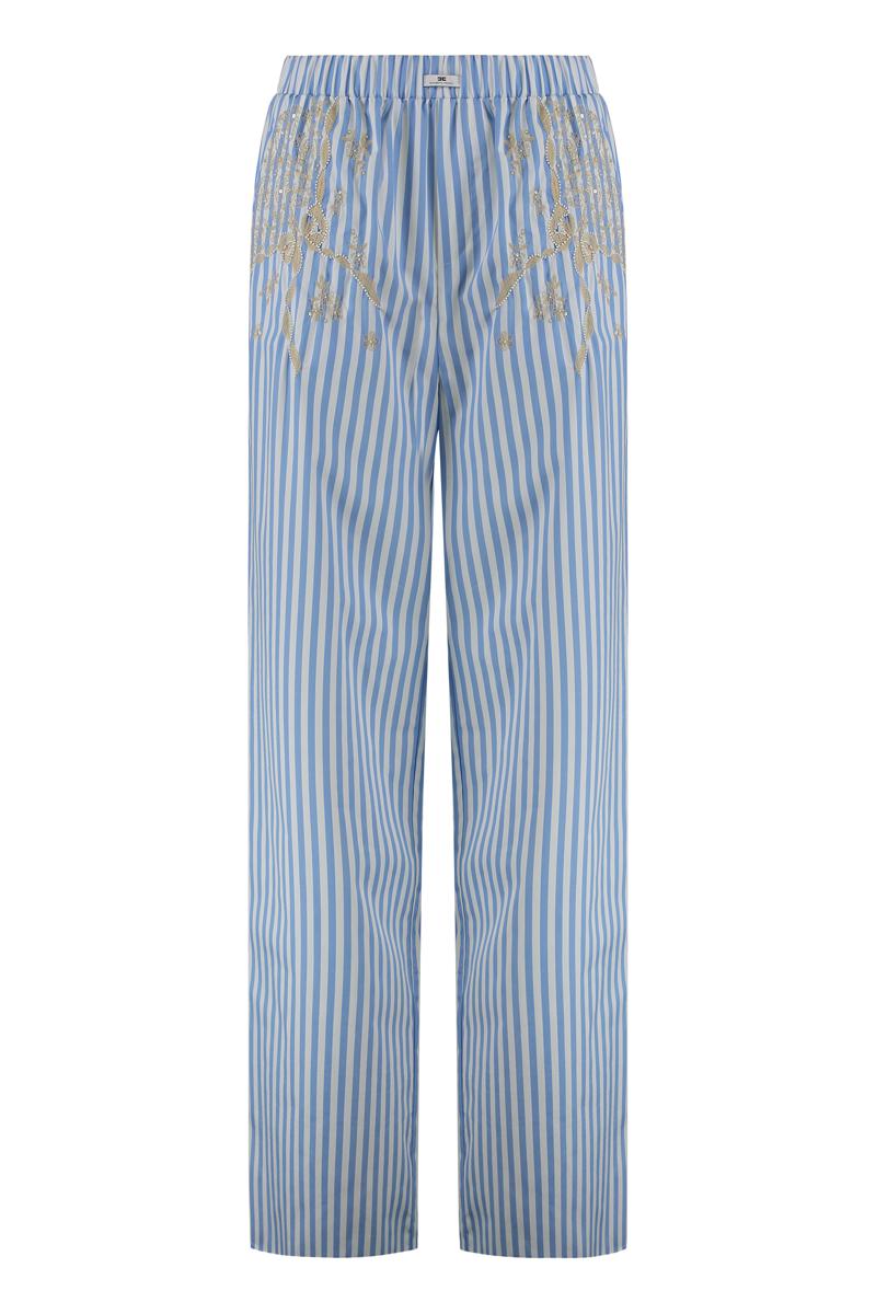 Elisabetta Franchi Poplin Cotton Trousers