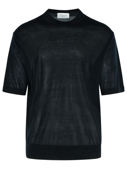 Laneus Black Lyocell Sweater