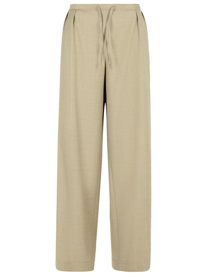 Loulou Studio 'Cove' Beige Virgin Wool Pants