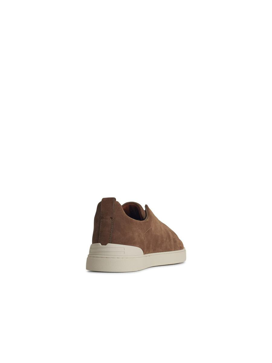 Zegna 'Triple' Brown Suede Sneakers