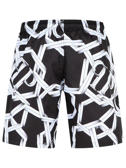 Philipp Plein Black Polyester Swimsuit