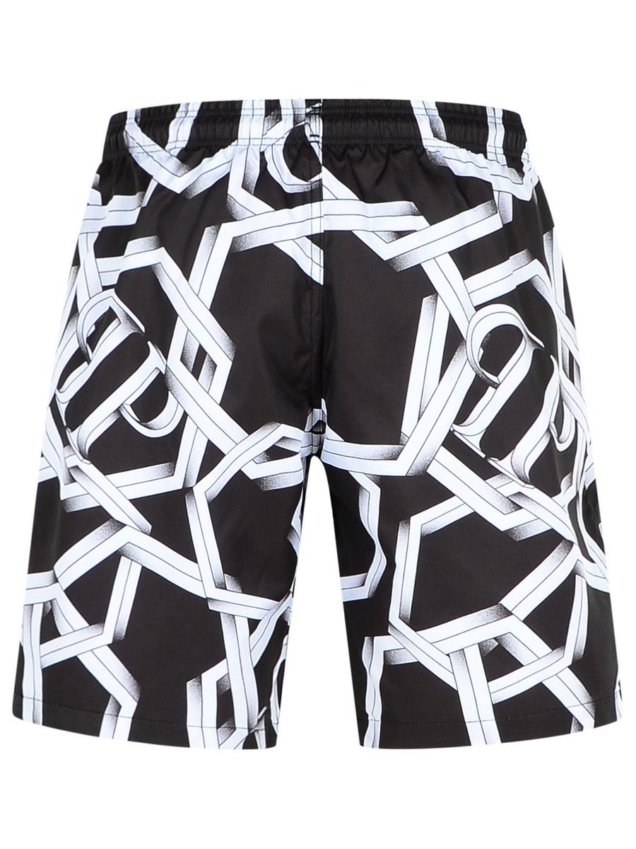 Philipp Plein Black Polyester Swimsuit