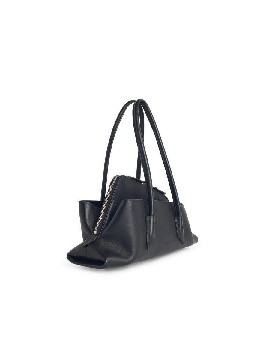 The Attico 'La Passeggiata' Small Black Leather Bag