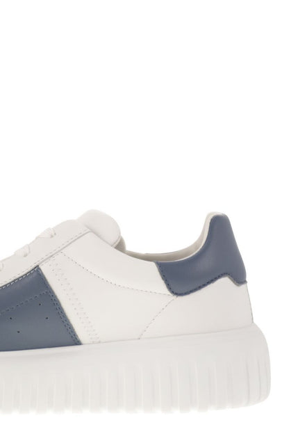 Hogan White H-Stripes Sneakers