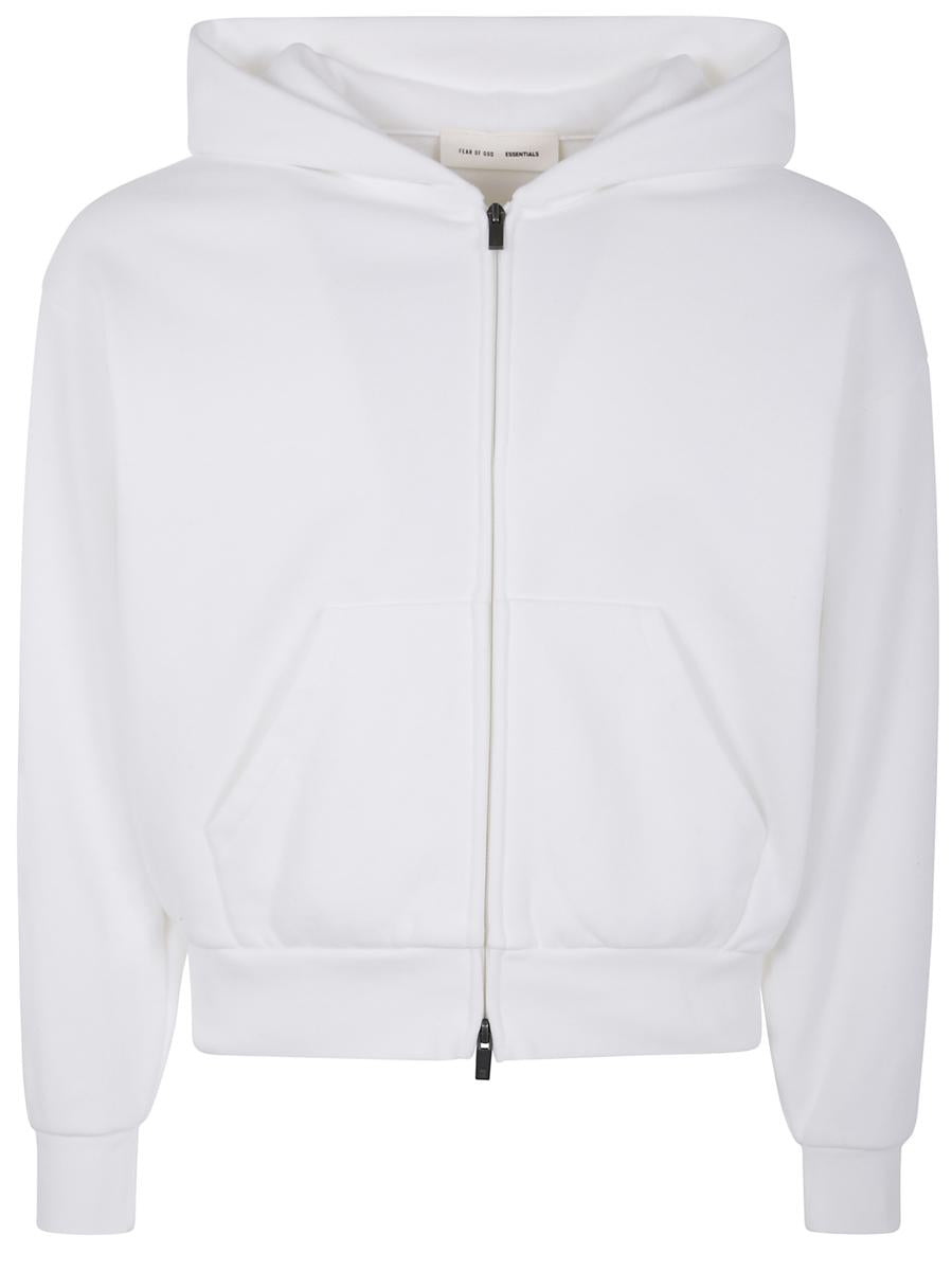 Fear Of God Essential Women`S Classic Fit Zip-Up Hoodie Clothing