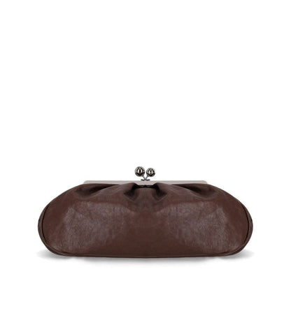 Weekend Max Mara Pasticcino Cristin Large Dark Brown Clutch